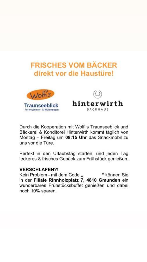Wolfis Traunseeblick - Mit Kostenlosem Parkplatz Direkt An Der Unterkunft Gmunden Bagian luar foto
